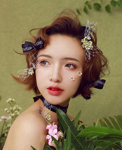 短发小清新新娘
