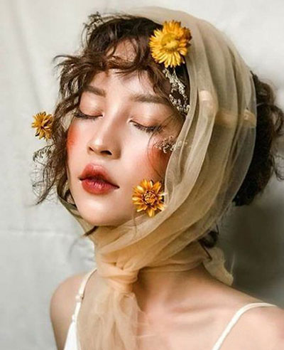 小清新卷发新娘
